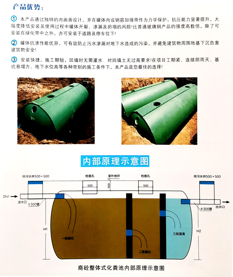 北塔玻璃钢化粪池